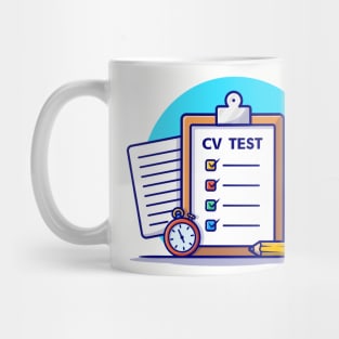 Curriculum Vitae Cartoon Vector Icon Illustration (6) Mug